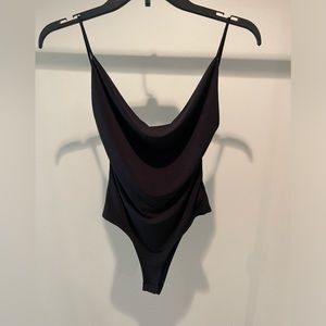 Black backless bodysuit